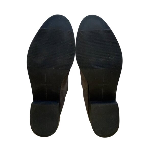 Vita Women’s Gray Suede With Back Zipper Block Heel Ankle Boots Size 8 - Picture 9 of 10